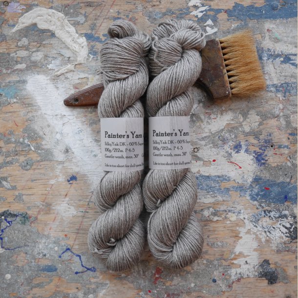 Ung fordomme obligat Silky Yak DK 'Natural Grey' 100g/212m - DK Garn 100g/200-230m - Painter's  Yarn