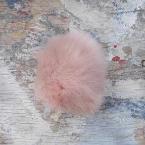 Pelskvast Kanin Rosa/pudder 60mm