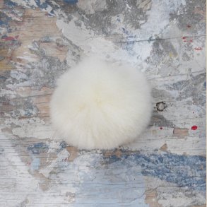 Pelskvast Kanin Creme 60mm