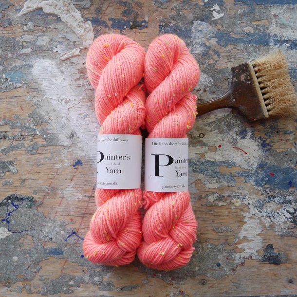 Merino Tweed DK Neon 'Baby Coral' 