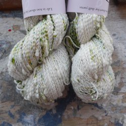 Merino Slub 'White Tulips'