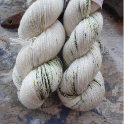 Silky Merino Lace 'White Tulips'