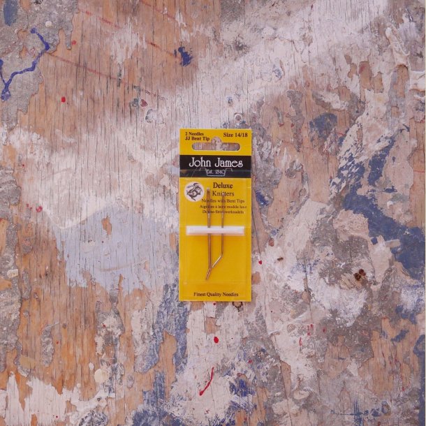 Deluxe Strikkenle med bjet spidsJohn James 2 stk