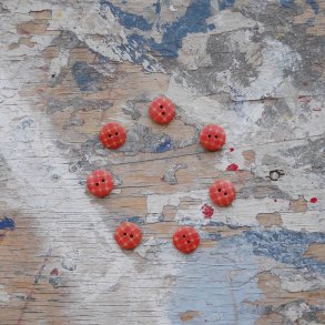 Tr�knap med orange tern 15mm