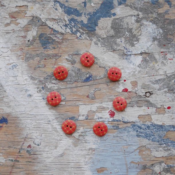 Tr�knap med orange tern 15mm